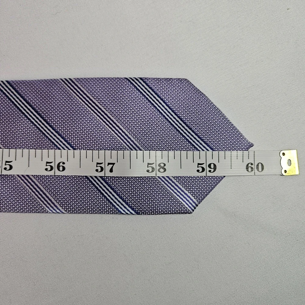 F&F Men Tie Purple Stripes 2.75